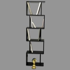 London Dekoratif Kitaplık Siyah