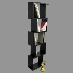 London Dekoratif Kitaplık Siyah