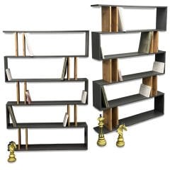 Manchester Dekoratif Kitaplık Atlantik Çam -Antrasit