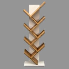 Paris Çapraz Dekoratif Kitaplık Beyaz -Atlantik Çam