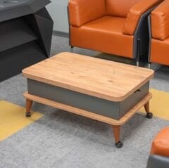 Smart Kademeli Tekerlekli Sihirli Akıllı Sehpa Orta Sehpa Atlantik Çam - Antrasit