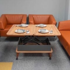 Smart Kademeli Tekerlekli Sihirli Akıllı Sehpa Orta Sehpa Atlantik Çam - Antrasit