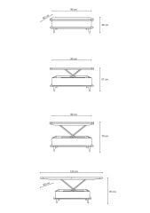 Bohem Kademeli Sihirli Akıllı Sehpa Orta Sehpa Barok - Beyaz