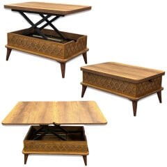 Smart Kademeli Sihirli Akıllı Sehpa Orta Sehpa Barok Sabit Ayaklı