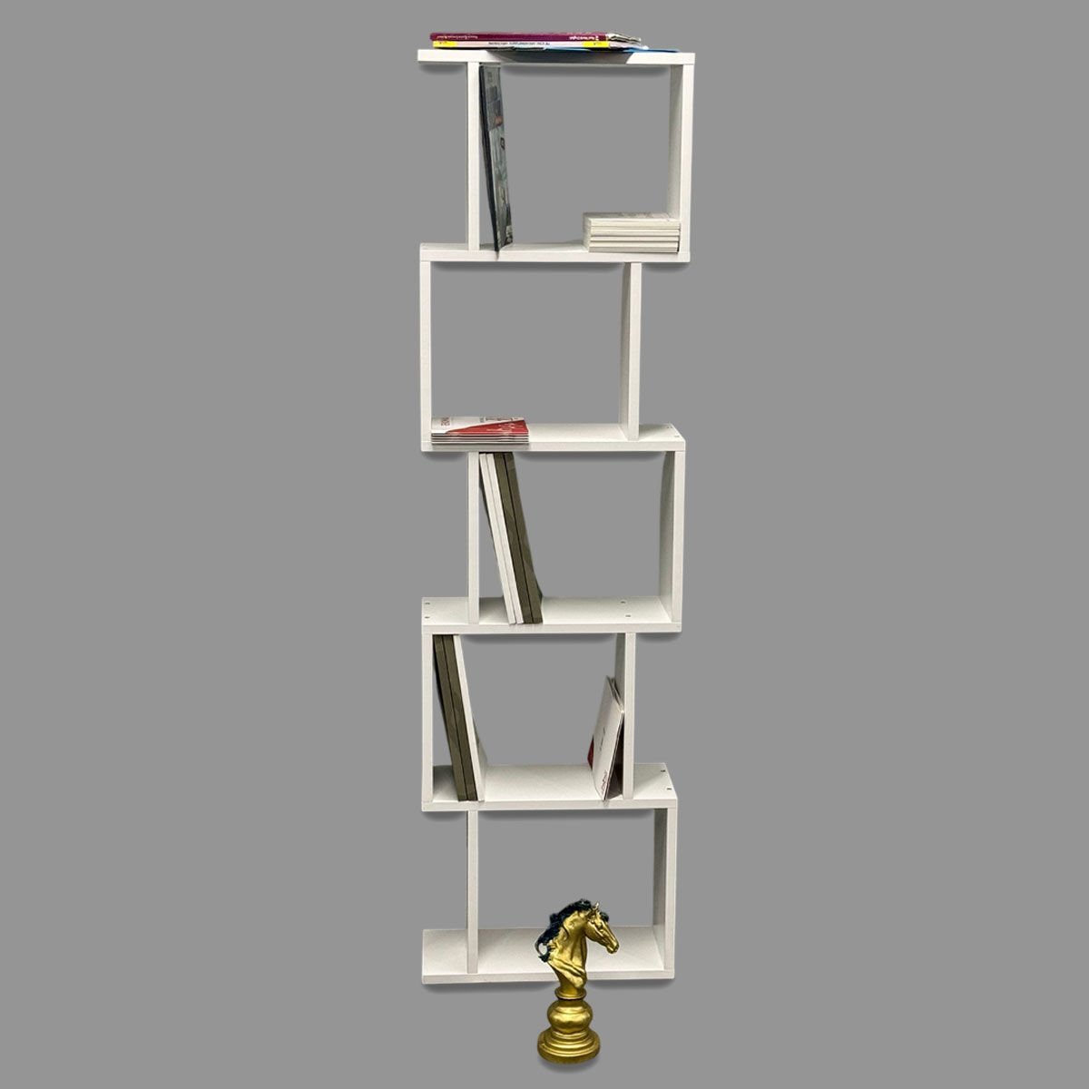 London Dekoratif Kitaplık Beyaz