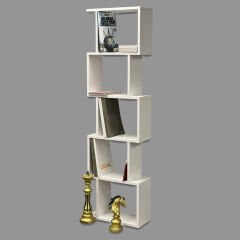 London Dekoratif Kitaplık Beyaz