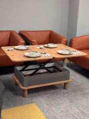 Bohem Kademeli Sihirli Akıllı Sehpa Orta Sehpa Atlantik Çam - Antrasit